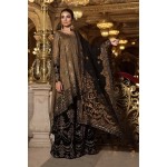 Maria B Embroidered Fabric Oxidized Gold & Black BD-1508